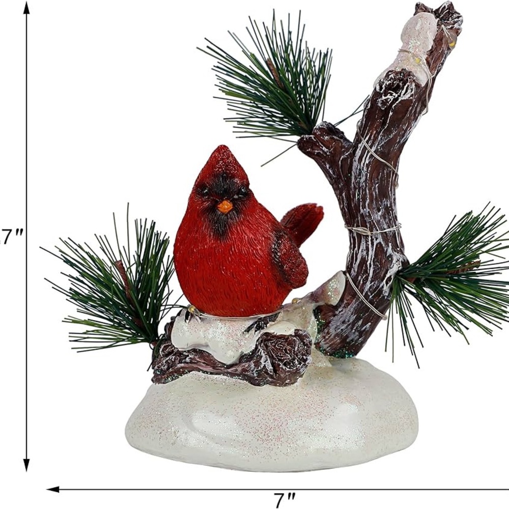 Resin Cardinal LED Décor - Picture 2 of 8